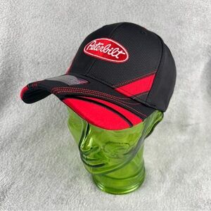 Peterbilt Embroidered Flexfit Brushed Twill Hat Black Red M/L OSFM